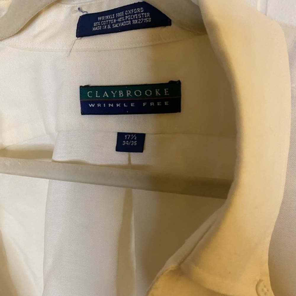White Wrinkle Free Claybrooke Button Down